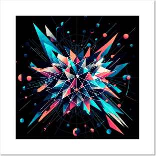 Quantum Realm: Geometric Particle Posters and Art